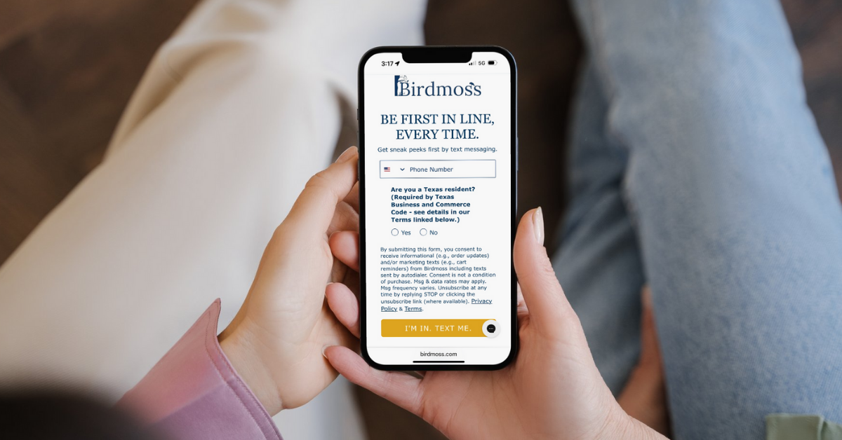 How Birdmoss Prepared for Texas’s New SMS Law (Klaviyo + Shopify Case Study)